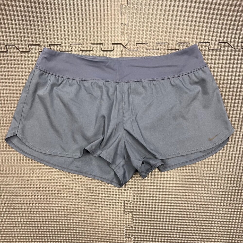 Nike Womens Dri-FIT Running Shorts Gray XL Lightweight Activewear